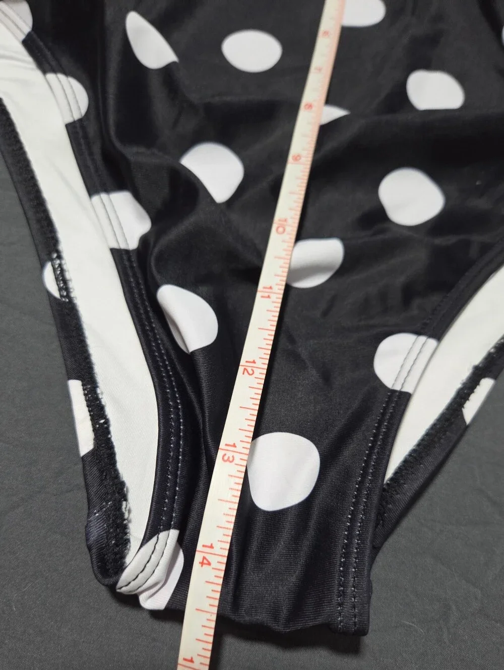Polka Dot Mid-Rise Bikini Bottom - Black & White